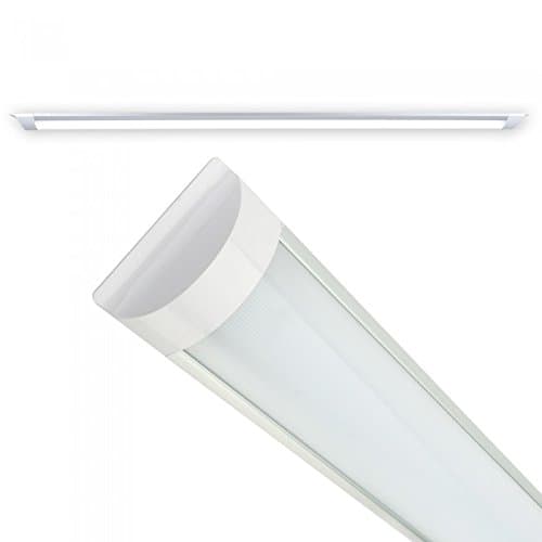 LED Batten Low Profile Wide Slimline Tube Wall and Ceiling Light 4ft 120cm 36W Lifespan 30000h Cool White 4000K and Daylight 6000K Brightness [Energy Class A] (Daylight - 6000K)