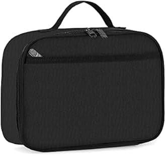 rickyh style Lunch Box with Padded Liner, Spacious Insulated Lunch Bag Durable Thermal Lunch Cooler Pack with Strap for Boys Girls Adults School Sports Beach Picnic Work Camp,2 Pocket (LBhei)