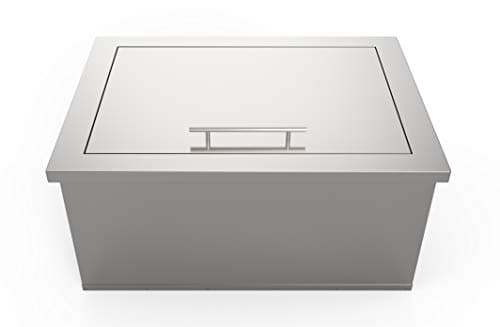 BBQ ISLAND DROP IN ICE CHEST/ COOLER/BIN 304 Grade Stainless Steel/Thick Insulated DOUBLE WALLS/ Will Keep Your Beverages Cold For Hours!/Includes Drain & Drain Hose Adapter For Easy Install