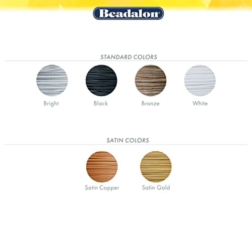 Beadalon 31 m Reel 0.46 mm Diameter 19 Strand Wire, Satin Silver