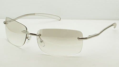 FRAMELESS CLEAR/LIGHT BROWN LENSES SUN-GLASSES UNISEX PRESCRIPTION MEN WOMEN METAL GOLD FRAME