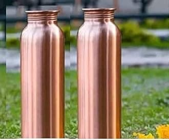 Copper Water Bottle, Copper Bottles for Water 1 Liter,100% Pure Copper Water Bottles 1 Litre Best, Leak Proof Copper Bottles 1 Litre 1000ml