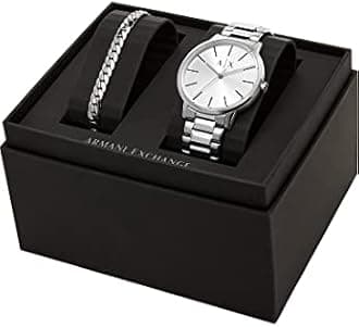 Armani Exchange Watch for Men, Quartz Three Hand Movement and 42 mm Case Size with Stainless Steel Strap