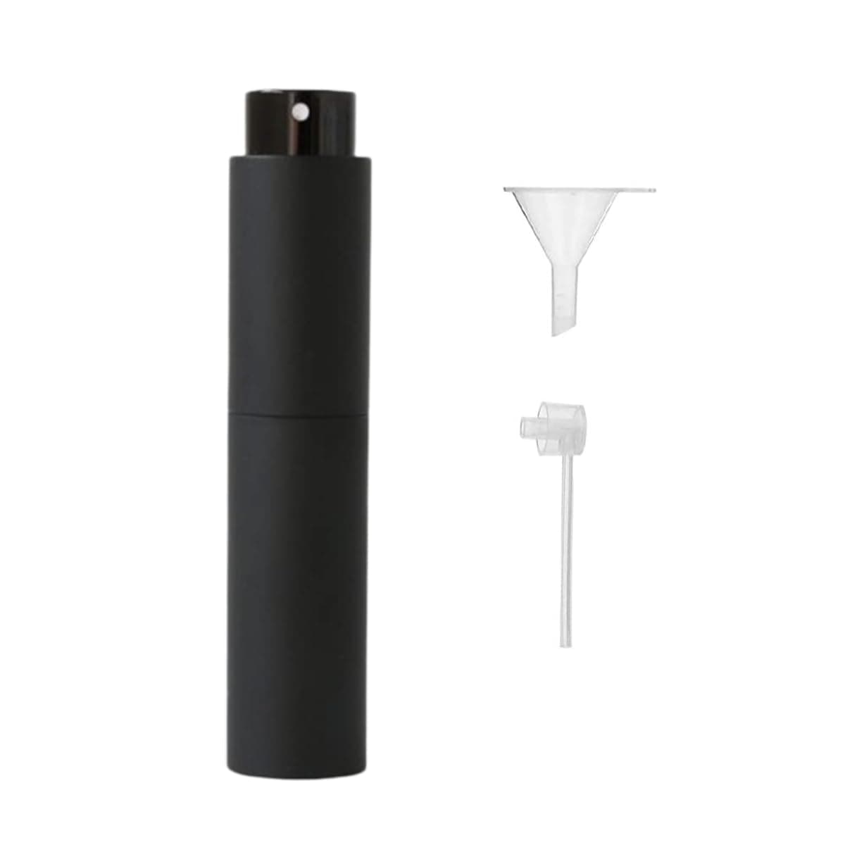 10ml Perfume Refill Bottle Refillable Perfume Bottle Mini Travel Empty Glass Spray Bottle with Extractor Pump,Funnel(Black)