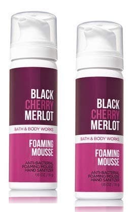 Bath and Body Works 2 Pack Black Cherry Merlot Foaming Hand Sanitizer 1.8 Oz