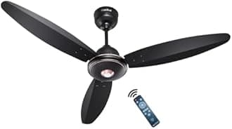 ACTIVA Gracia 1200mm Ceiling Fan, 3 Wider Blade, BLDC 28 Watt Motor Fan with LED Light, Energy Saving, Full Remote Control, Reversible Mode and Timer, 4 Years Warranty - Dark Brown