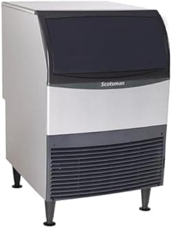 Scotsman UN324A-1 Undercounter Nugget-Style Ice Maker Machine with Bin, 340 lb Daily Production, 80 lb Storage, Stainless Steel, 115V, Air-Cooled Commercial Ice Producer