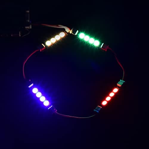 SPEEDY BEE FPV Drone LED Lights Strip-4pcs RGB Programmable Strip with Multi-Colors Free-soldering Function for FPV Drone Frame Flight Controller