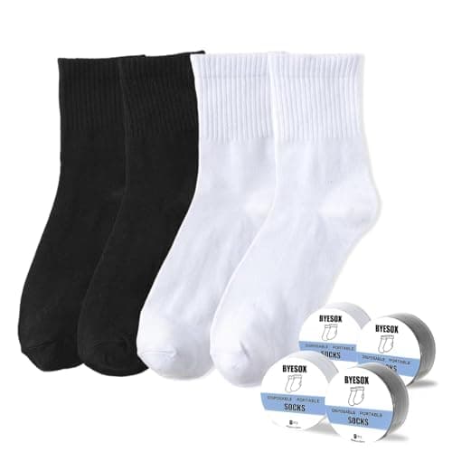 12 Pairs Disposable Socks for Travel, Single-use Compressed Socks Good for On-the-Go