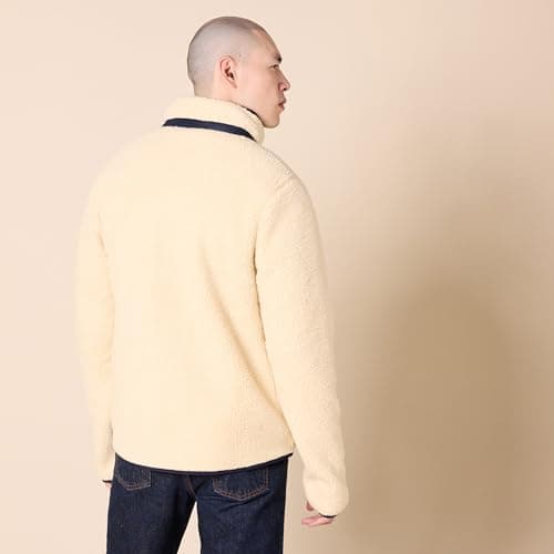 Amazon Essentials Mens Teddy Fleece Full-Zip Mock Neck Jacket with Chest Pockets