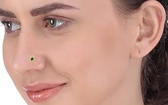 Star Shape Black Diamond 14K Pure Yellow Gold Nose Pins Studs Diamond Nose Pins For Women And Girl
