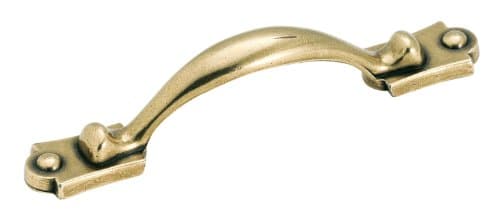 Amerock BP76298R1 Rustic Finishes Pull, Regency Brass, 4-9/16-Inch