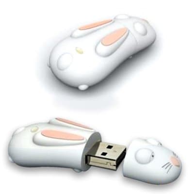 YooUSB 8GB Novelty Cartoon Cute White Rabbit USB Flash Key Pen Drive Memory Stick Gift UK