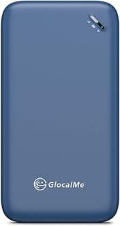 GlocalMe UPP 4G mobile WiFi router, available in over 140 countries, no SIM card required, no roaming fees, MIFI with 1GB global and 8GB EU data, international hotspot (Blue)