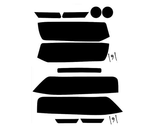 Subject 9 - Fits: Camaro Pre-Cut Vinyl Overlay Complete Headlight and Taillight Plus Tint (2014 2015) Dark