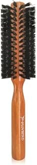SUNBIRD $ 684A Small Round Blow Dry Bristle Round Hair Brush, Wood And 100% Boar Bristle, Brown, 1.8 inch, Hair Styling For Men And Women