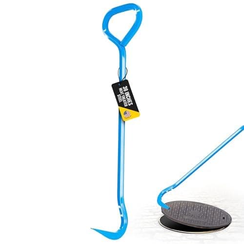 T&T Tools Top Popper Manhole Hook – Heat Treated Manhole Hook (Rotated Handle...