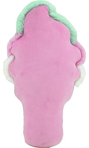 iscream Soft Serve Swirl Cone 15" Reversible Sequin and Plush Fur Fleece Back Accent Pillow