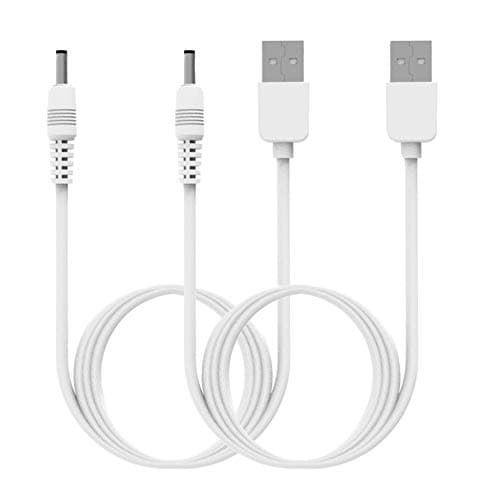 RuenTech Charger Compatible with FOREO UFO/UFO 2/ UFO mini 2/ UFO mini 2/ FOREO BEAR/BEAR mini/Baby Bear/Papa Bear Repalcement USB Charger Cable 3.3FT (2White)