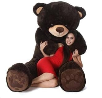 - BHAGWATI Chocolate Teddy Bear Plush Stuffed Animals Soft Toys, Huggable Teddy Bear, Birthday Gift for Boys, Girls, Wife, Girlfriend, Women, Kids Valentine's Christmas Gift (3 Feet, Chocolate)