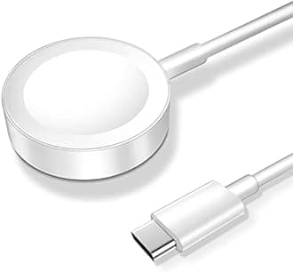 xiwxi Magnetic Charging Cable for Apple Watch Charger,[USB C Port] Wireless iWatch Charger Cables Compatible with iWatch Series Ultra/10/9/8/7/6/SE/SE2/5/4/3/2[1.6FT/0.5M],White