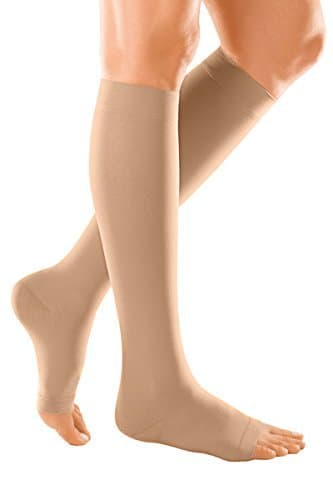 Duomed Soft (BS CCL 2) Compression Stockings Below Knee Open Toe Beige X Large