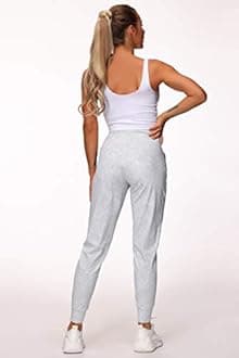 THE GYM PEOPLE Women's Joggers Pants Lightweight Athletic Leggings Tapered Lounge Pants for Workout, Yoga, Running (Large, Tie Dye White)