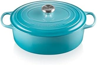 Le Creuset Signature Enamelled Cast Iron Oval Casserole Dish With Lid, 31 cm, 6.3 Litre, Teal, 21178311702430