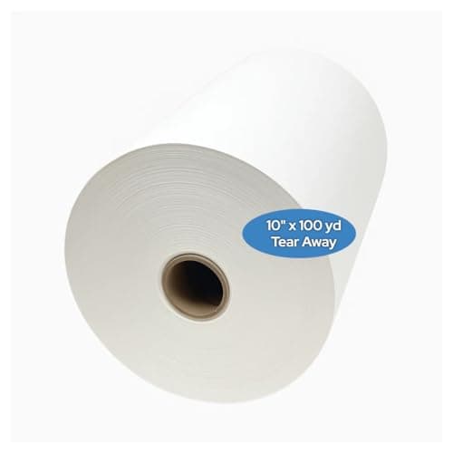 Tear Away Embroidery Stabilizer - 1.8 ounce Medium Weight 10" x 100 yd Tearaway For Machine Embroidery