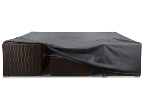 YoungBee Garden Furniture Covers - Rectangular/Square Outdoor Rattan Sofa Set & Patio Table Covers - Waterproof, Anti-UV, Tear-Resistant 420D Oxford Fabric - 230*165*70cm