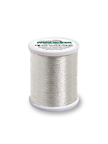 Madeira No 40 Metallic FS Premium 1000m Machine Embroidery Thread - Silver 4010 - Each