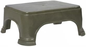 Kuber Industries Bathroom Stool | Bathroom Plain Square Stool | Plastic Stool For Bathroom | Stool for Kitchen | Bathroom Patla | Support Stool for Bathroom | P6 | Pack of 3 | Gray