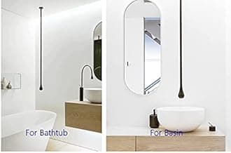 Abrightbathroom Wall Mounted Brass Faucet with Ceramic Cartridge, Adjustable Temperature, Rose Gold Finish, for Bathroom