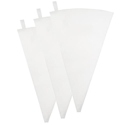 Pridebit Pastry Bag [3 Pack] (18-Inch) Reusable Cotton Decorating Icing Bags Set Large Piping Bags