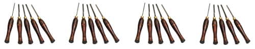 PSI Woodworking LCMINI2 Mini 5-Piece HSS Wood Lathe Chisel Turning Set (Pack of 4)