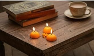 Prokart Modak Shaped 21pc Candles Candle for Ganesh Chaturthi Decoration, Home Decoration, Birthday, Wedding, Unscented Premium Wax Candles for Diwali Celebration