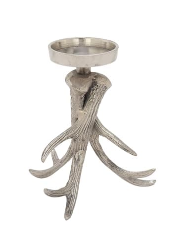 Traditional Silver Aluminum Metal Candle Holder