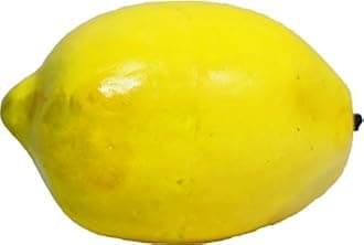Set of 12 Decorative Life Size Faux Lemons - Great for Decorating your Home, Creating a Store Display, and Photo Props - Realistically Colored and Sized Fruit - Measures: 3inx2in (Lemons)