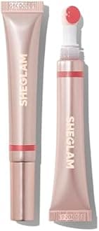 SHEGLAM Pout Pillow Cushion Lip GlossMoisturizing Liquid Lipstick High Shine Finish Sponge Tip Applicator Non-Sticky Lip Glaze Pink Rosa-Sweet Dreamz