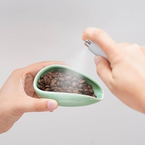 watchget Coffee Beans Dosing Cup - Ceramic Single Dose Measuring Tray for Coffee Beans, Loose Leaf Tea, Spices, and More, Premium Dosing Vessel, Cyan