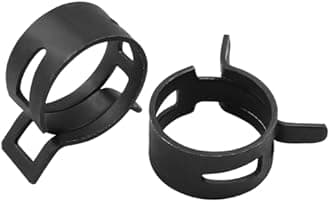 30Pcs Spring Band Type Clips 22mm(7/8 Inch) Air Hose Tube Water Pipe Fuel Hose Line Vacuum Hose Clamp, Fit 23.6-25.5mm OD (Black)