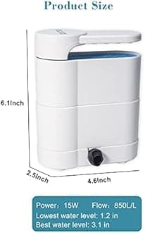 UPETTOOLS Turtle Filter Internal Filter for Reptiles Tank Low Level Filter for Small Fish Tank Turtle Tank Shrimp Tank Amphibian Frog Crab