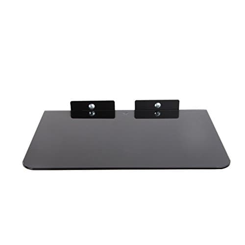 Rocbest Q08-1 Glass Shelf Wall Mount Bracket Under TV LCD Component DVD Box PS4 DVR Cable Box