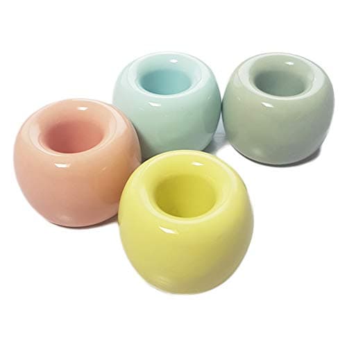 Ceramics Toothbrush Holders Tooth Brush Stands 4 Pcs (Set A)