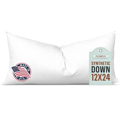 Synthetic Down Pillow Insert - 21x27 Down Alternative Pillow, Ultra Soft Oversized Standard Bed Sleeping Pillow, Large Rectangle Sham - 1 Decorative Pillow Form