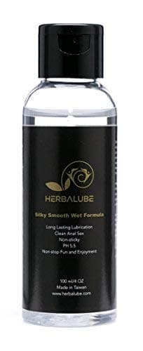 Herbalube Silky Smooth Personal Lubricant- Silky Smooth, Sooth The Pain, Super Compatible with DIY Toys, Water Based & Non-Sticky, Super Moisturized, PH 5.5-Clean Anal Sex, Best Personal Lubricant!