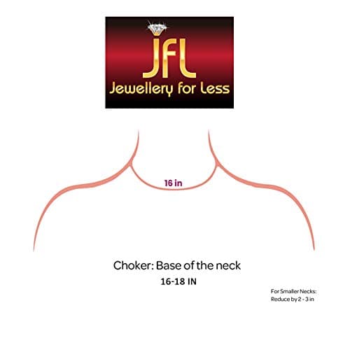 JFL - Jewellery for Less Traditional Ethnic One Gram Gold Plated Beaded Necklace Set with Earring for Women and Girls