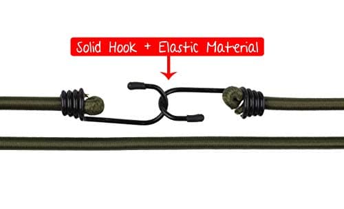 Bungee Cords with Hooks,10 pcs Heavy Duty Extra Strong Outdoor Elastic Rope,Multi-Purpose Elastic Bungee Straps