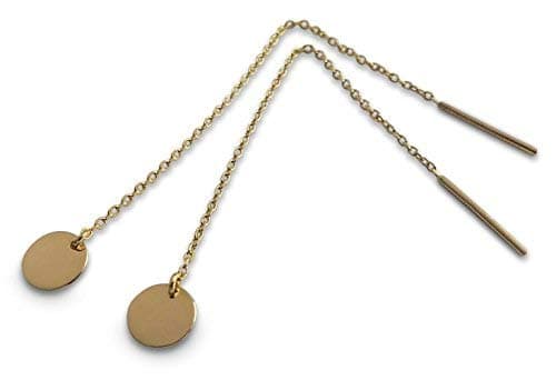 Pull Through Earrings 1 Paar Echt 585 Gold 14 Karat