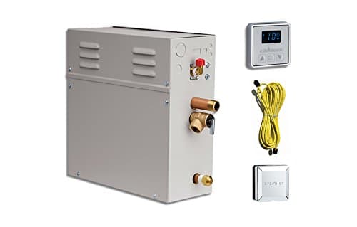 EliteSteam 7.5 kW Steam Shower Generator Kit (Includes Steam Generator, Control, Steam Head, Cable) (Polished Nickel Inside Control)